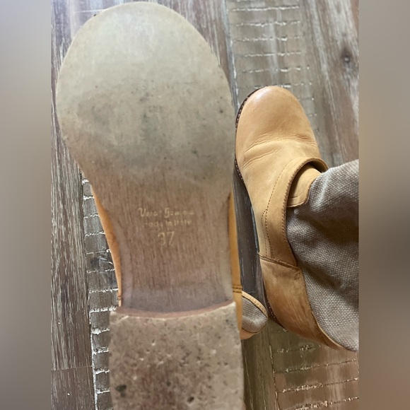 Anthropologie Lockeed tan burnished ankle boots booties. Made in Italy size 37 - Picture 7 of 11